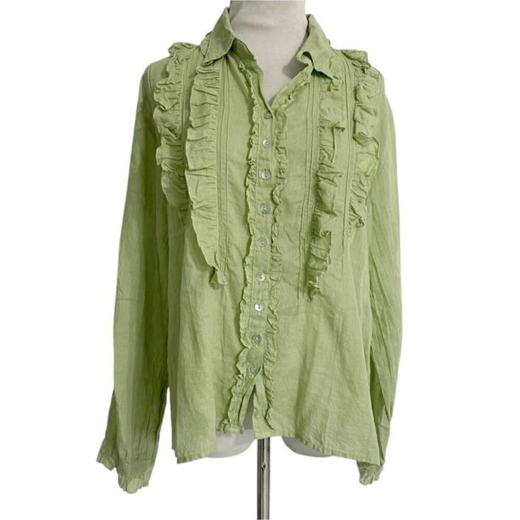 Sundance JP and Mattie Size Medium Top Blouse Boho Lagenlook Artsy Cotton - Picture 1 of 8